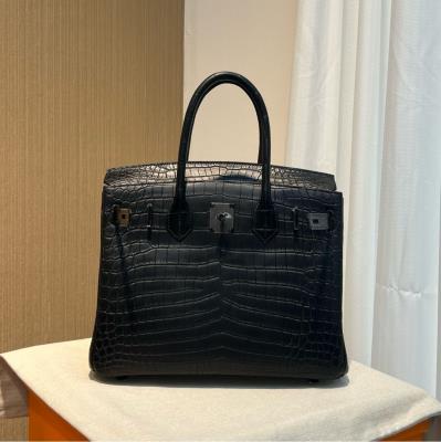 cheap quality Hermes Birkin 30 Matte Niloticus Crocodile So black